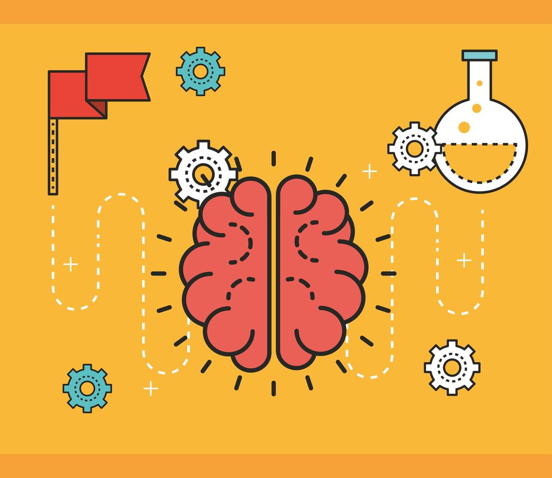 idea del cervello di creatività vettore