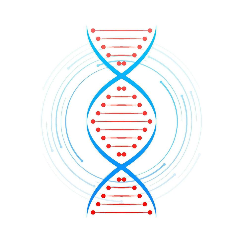 dna struttura icona impostare. struttura molecola e cellula, cromosoma. genetico ingegneria. vettore azione illustrazione