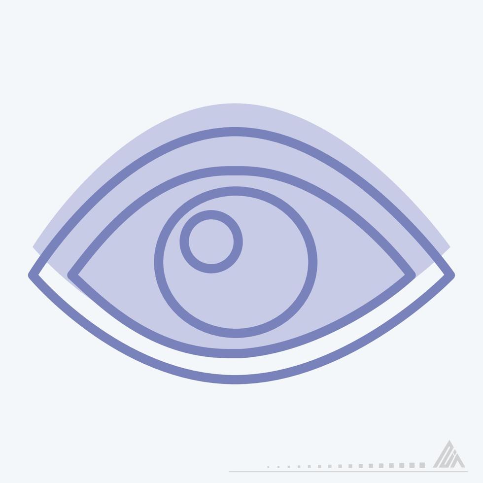icona vettore dell'occhio - stile bicolore