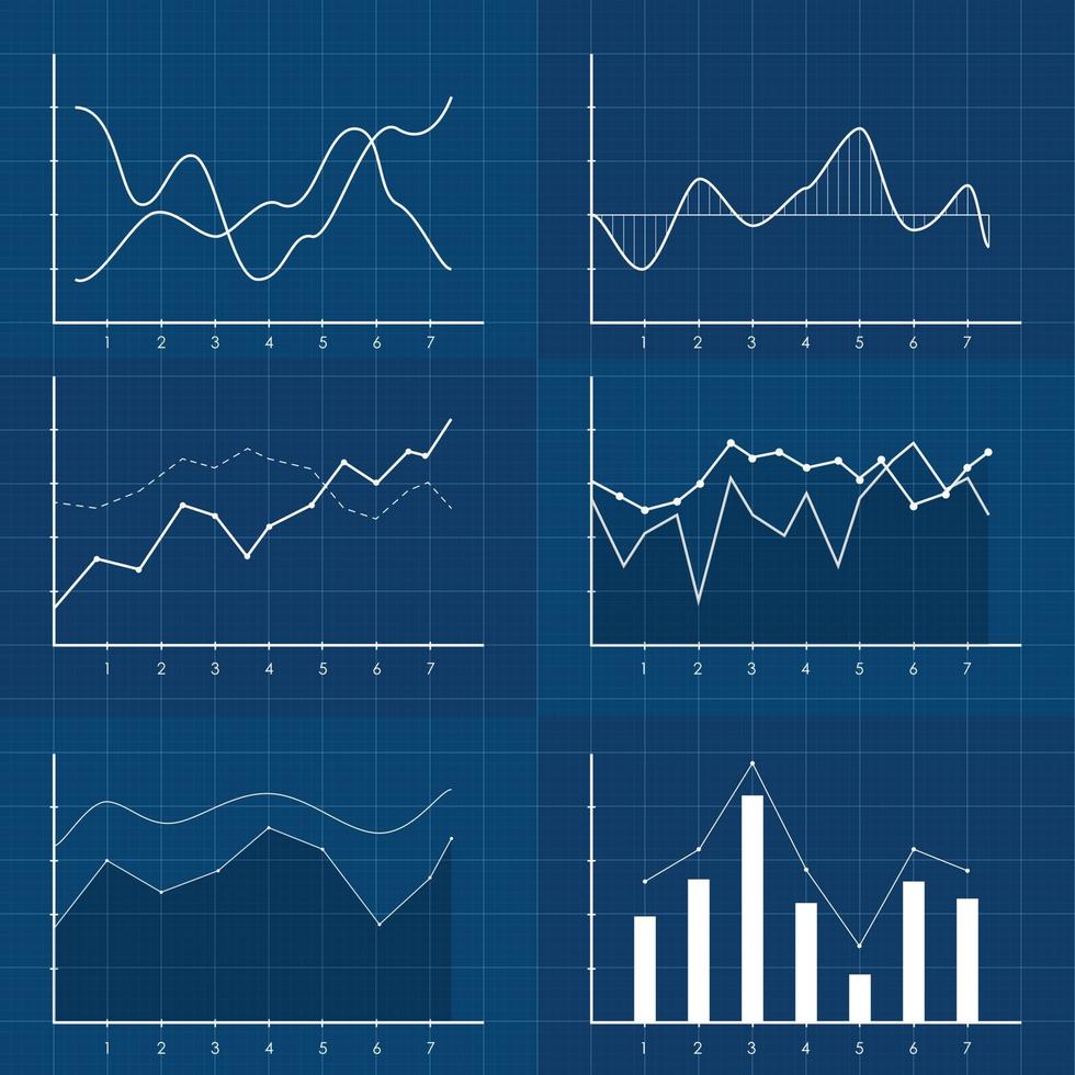 funzione quadratica nel sistema di coordinate. grafico a linee sulla griglia. vettore