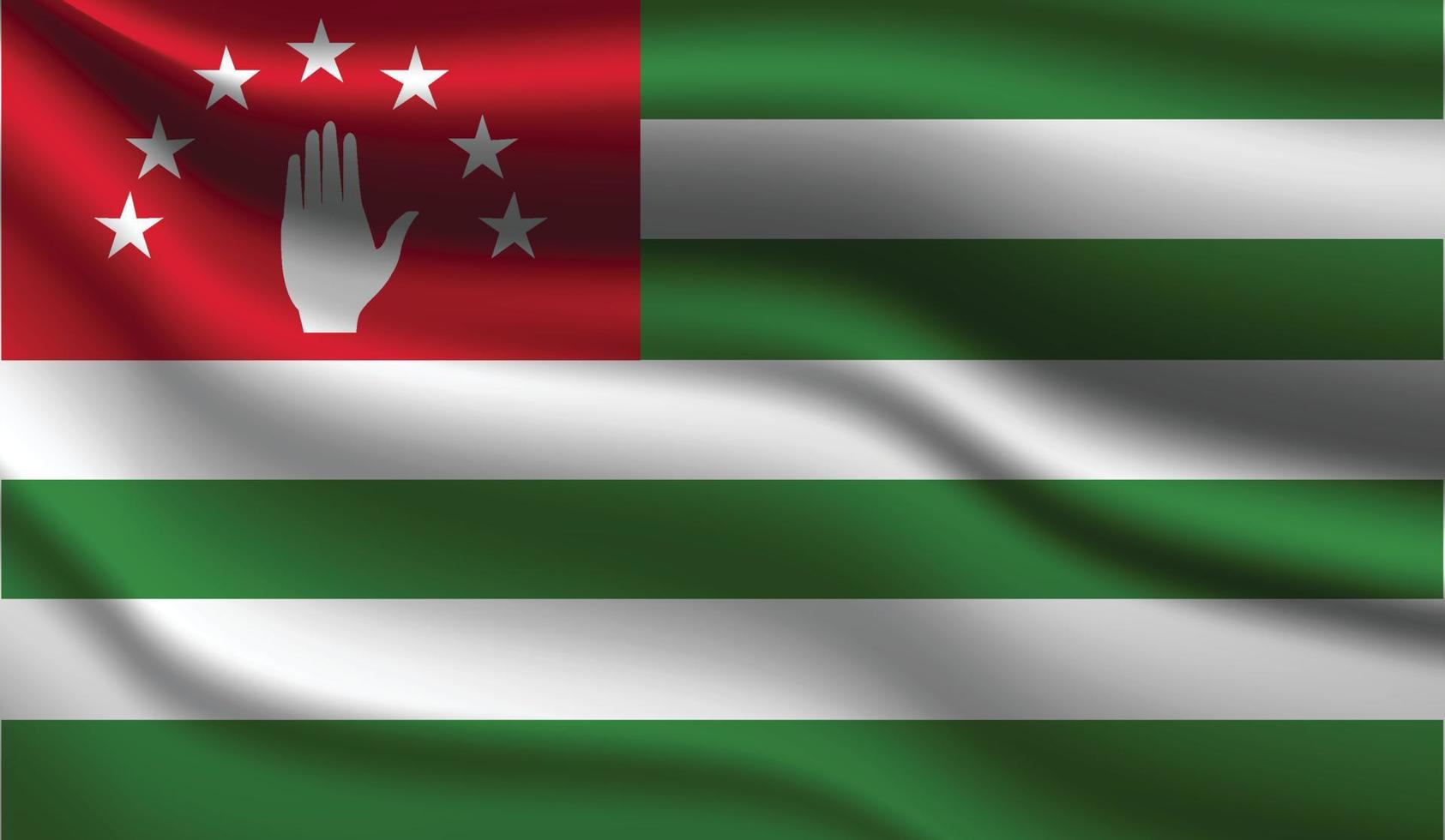 abkhazia design realistico moderno della bandiera vettore