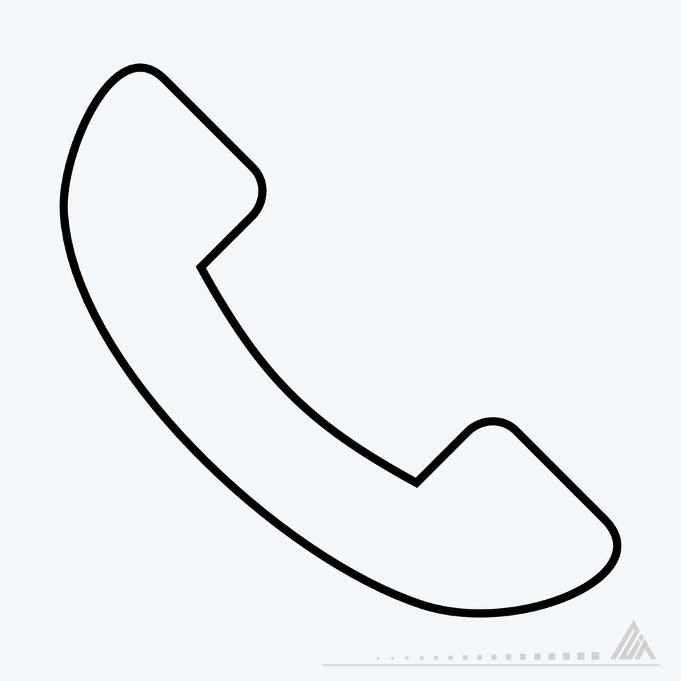 icona vettore del telefono - stile della linea