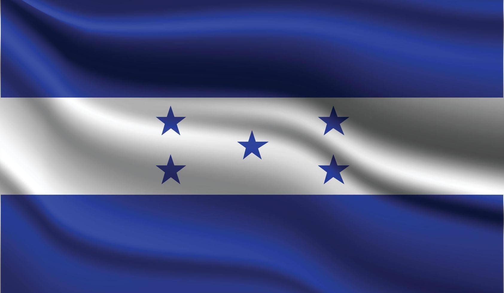 design realistico moderno della bandiera dell'honduras vettore