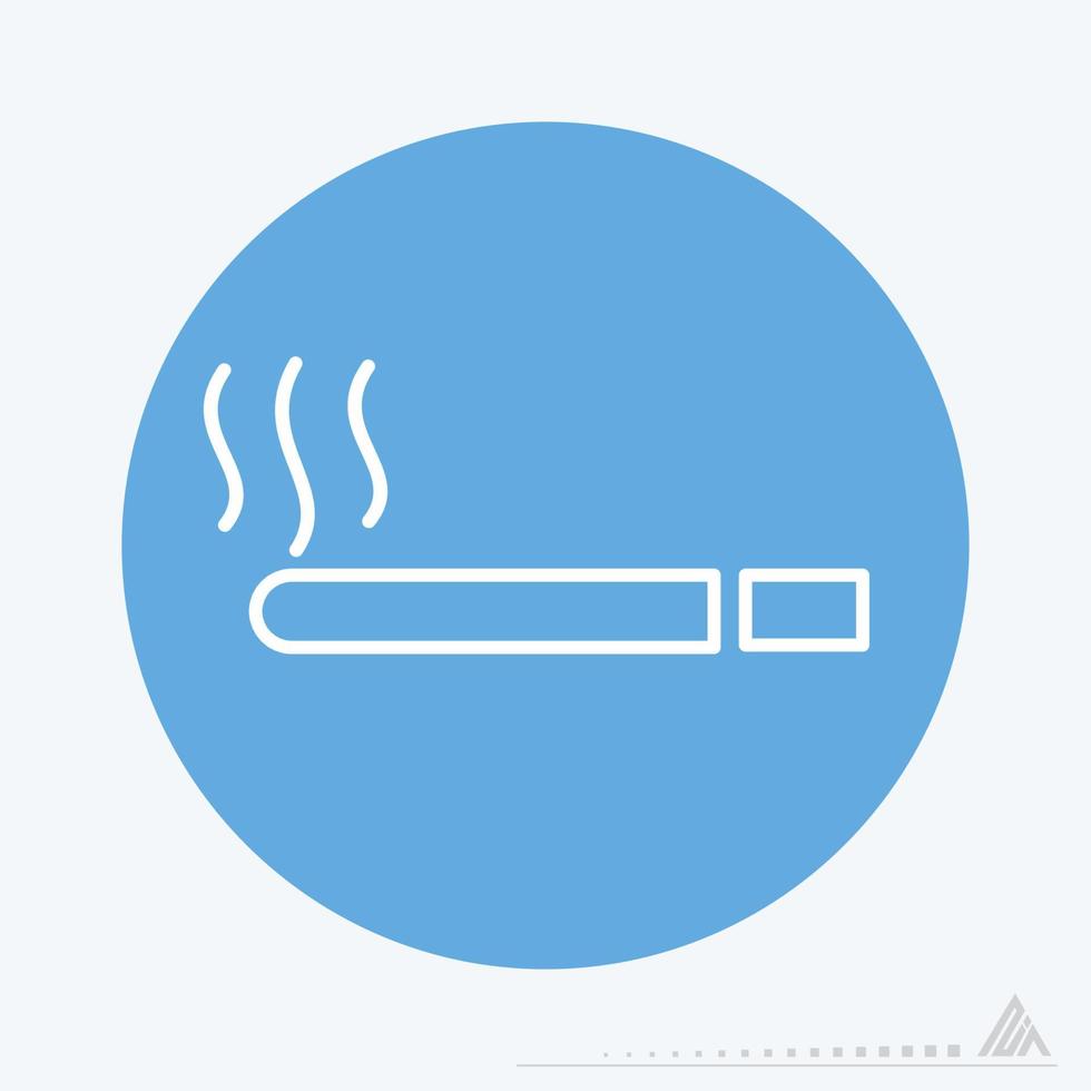 grafica vettoriale di sigaretta - stile monocromatico blu