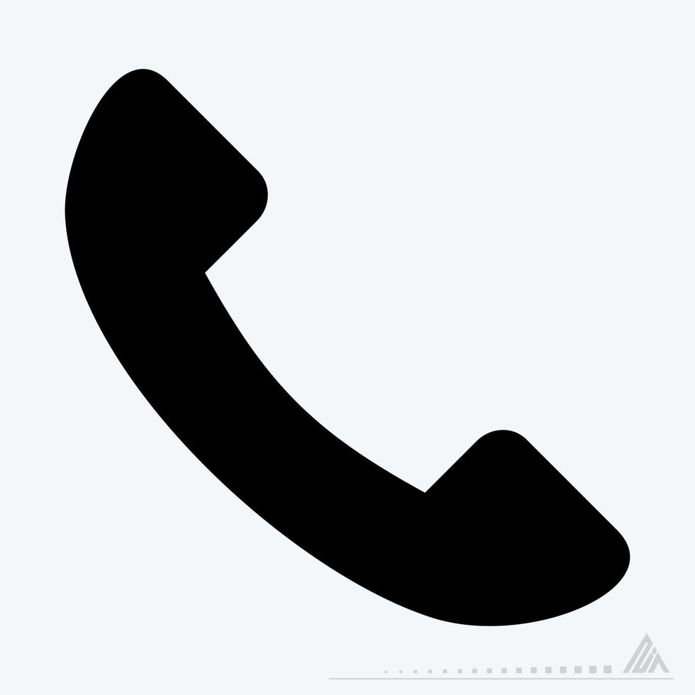 icona vettore del telefono - stile glifo