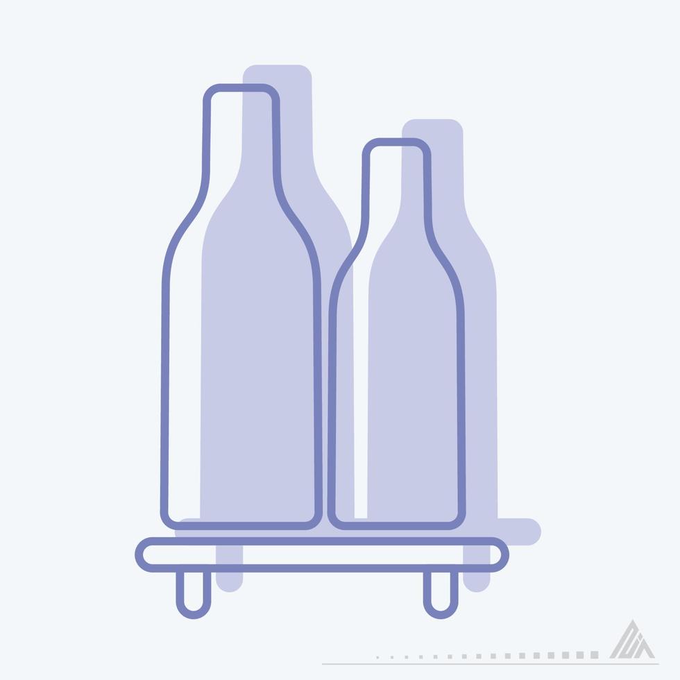 grafica vettoriale di ripiano per bottiglie - stile gemelli
