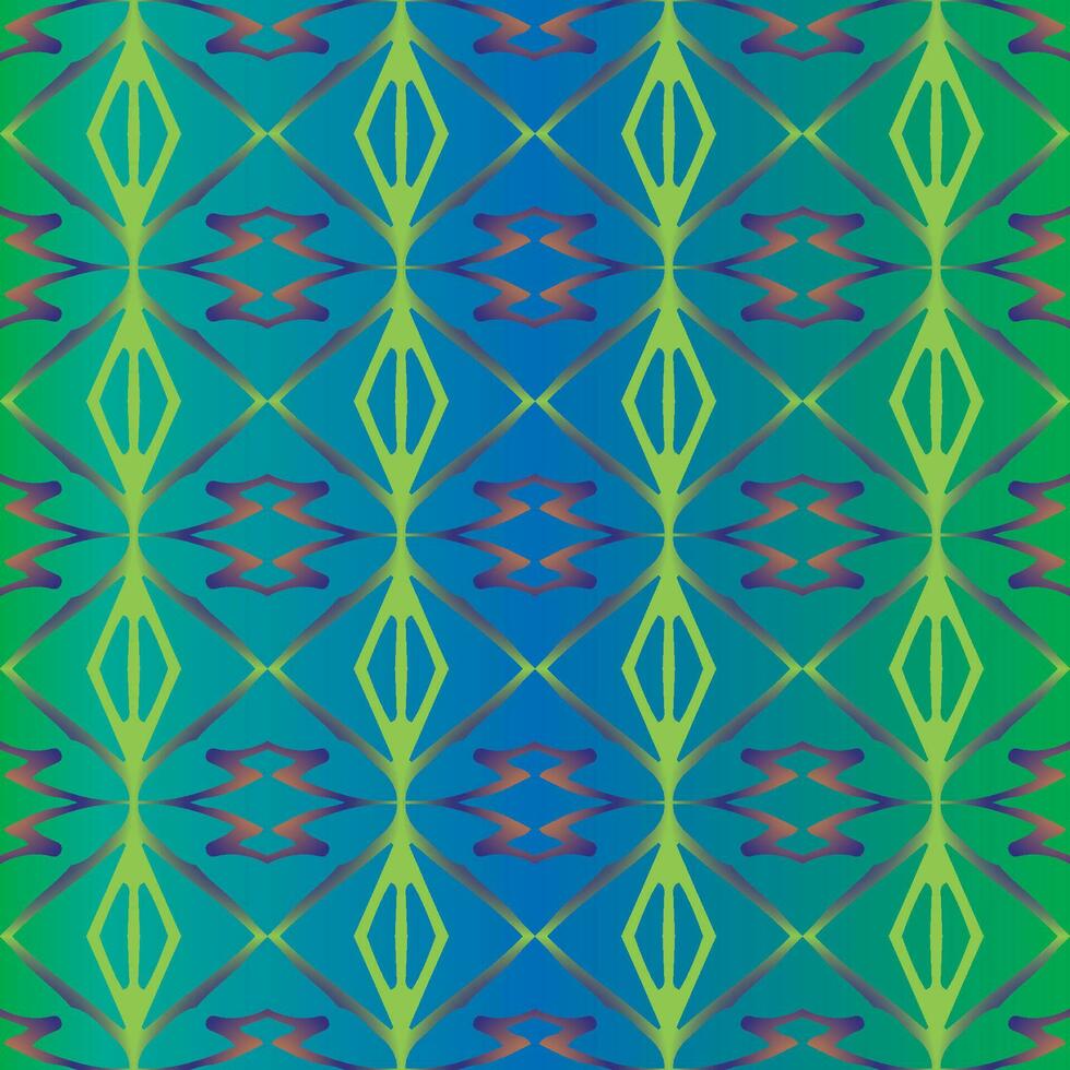 senza soluzione di continuità modello nel popolare stile per tessuto e tessili. blu verde colore toni vettore