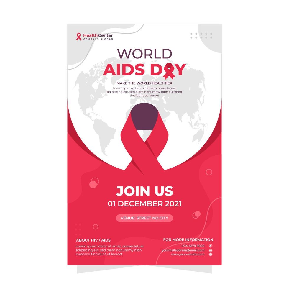 concetto di poster per la giornata mondiale dell'aids vettore