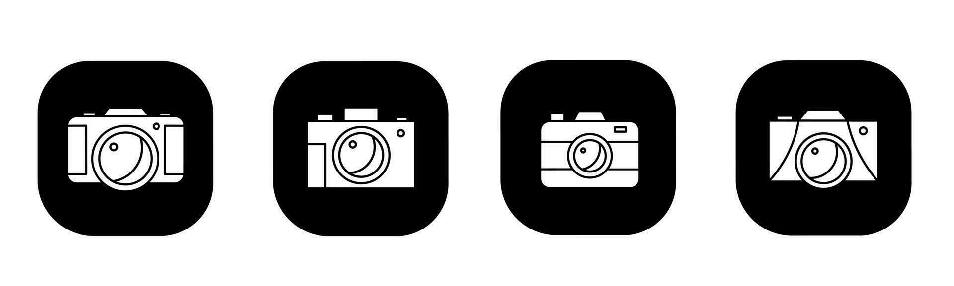 telecamera icona nel piatto. un' telecamera icona design. azione vettore. vettore
