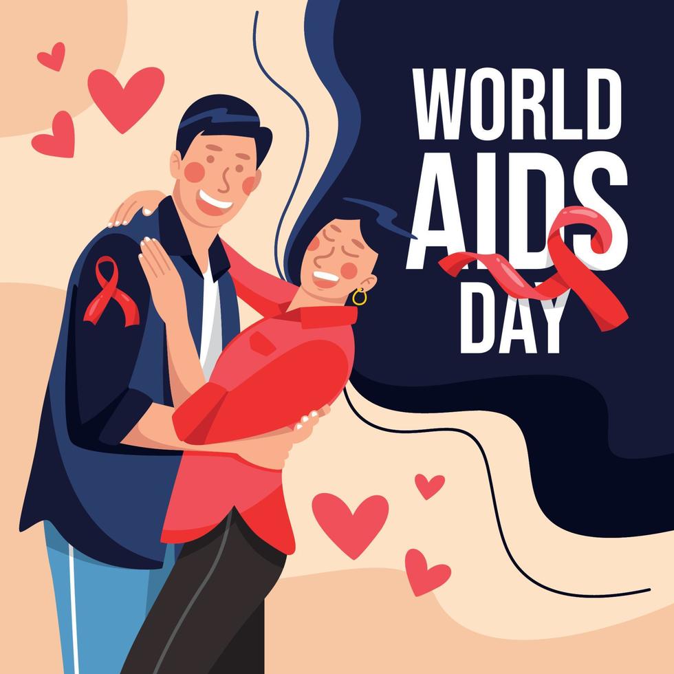 concetto di giornata mondiale dell'aids vettore
