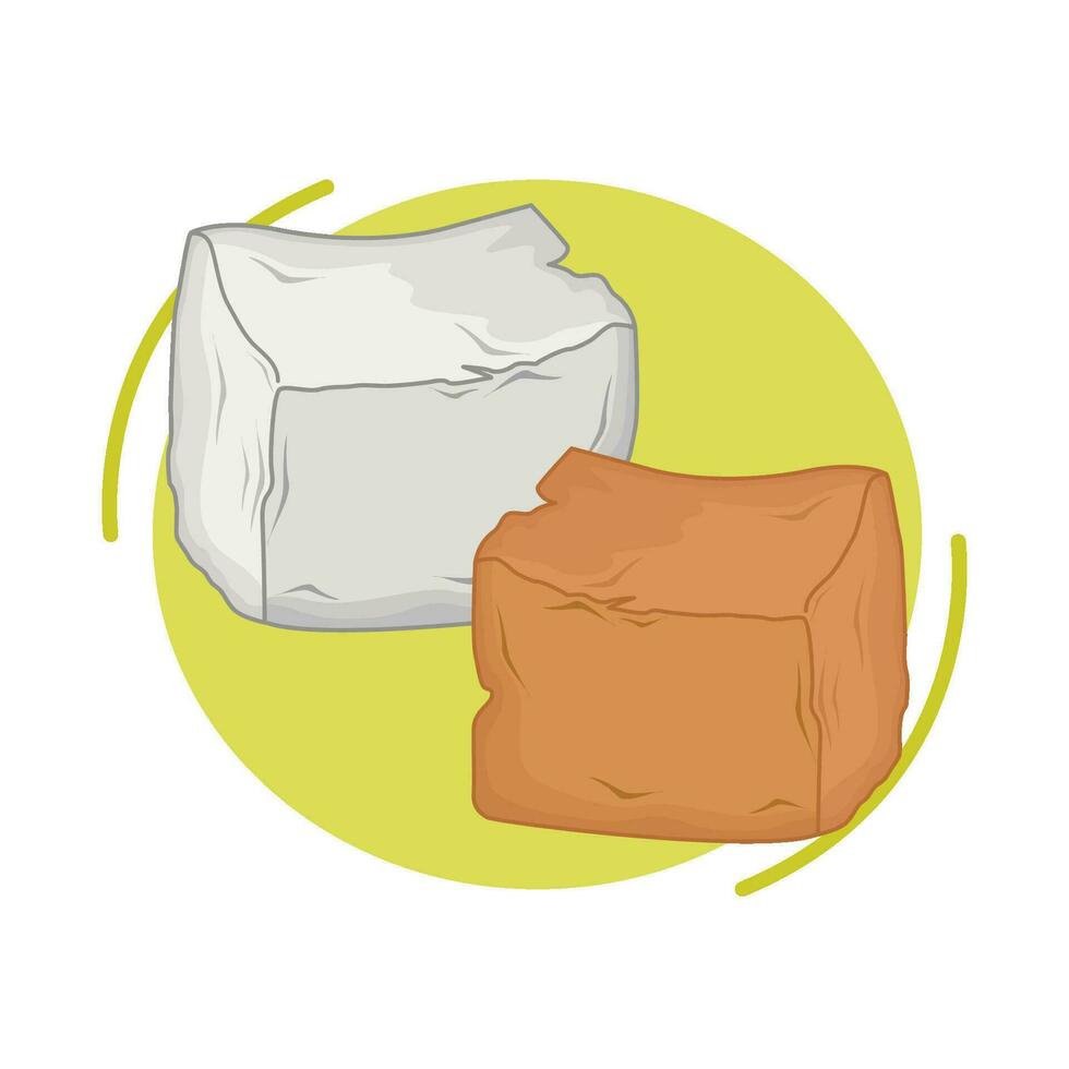 illustrazione di tofu vettore