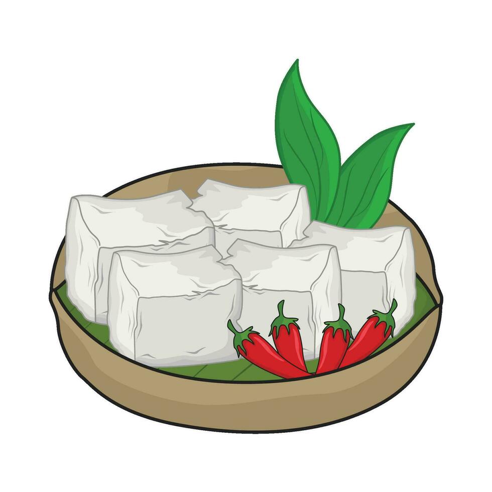 illustrazione di tofu vettore