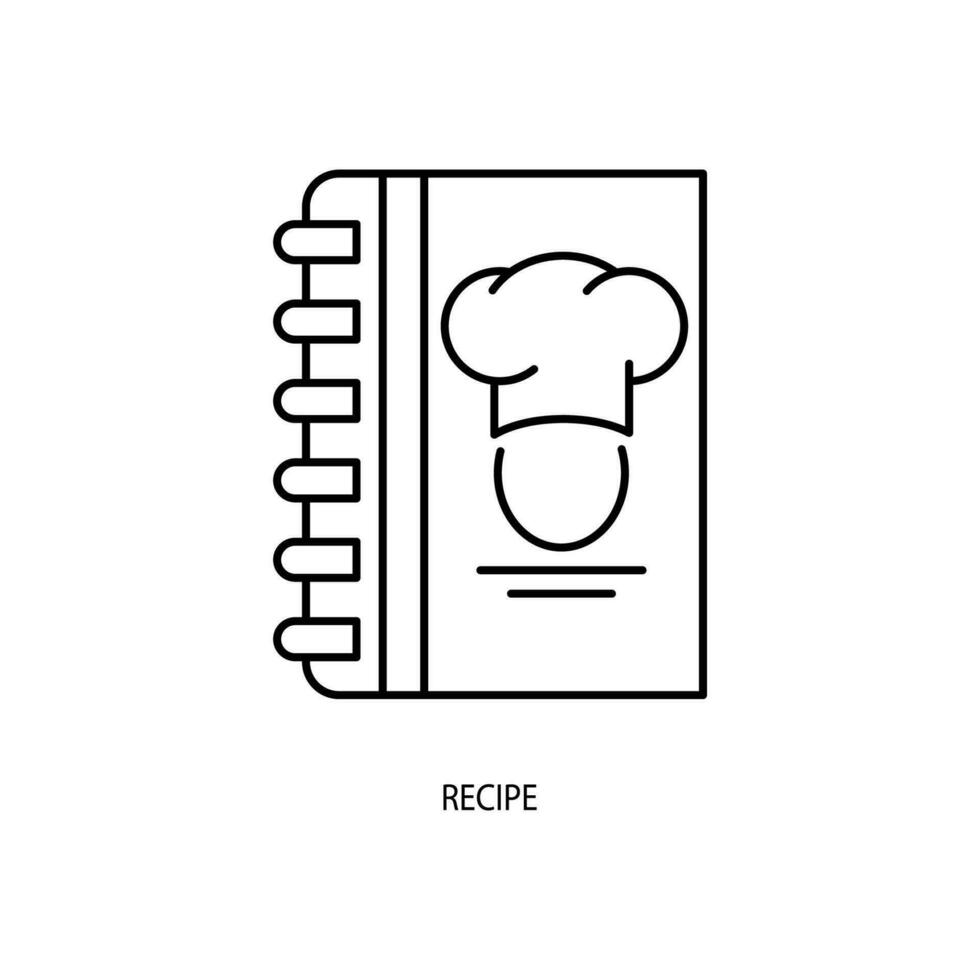 ricetta concetto linea icona. semplice elemento illustrazione. ricetta concetto schema simbolo design. vettore