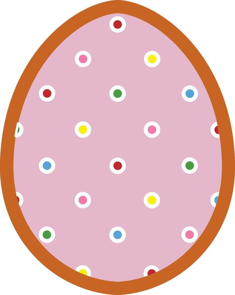 Pasqua biscotto con bianca coniglietto nel cartone animato stile. Pasqua zucchero biscotto modello vettore