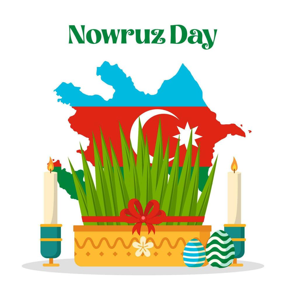 Nowruz giorno azerbaijan illustrazione vettore sfondo. vettore eps 10