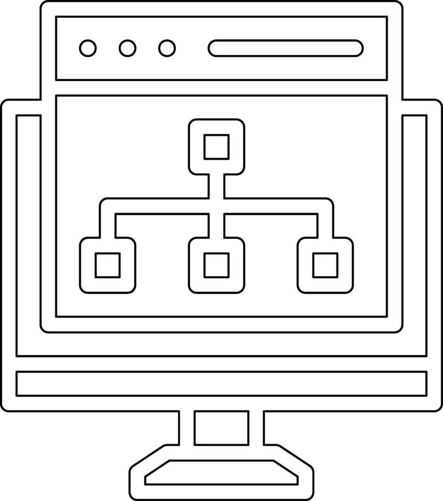 sito web struttura vettore icona