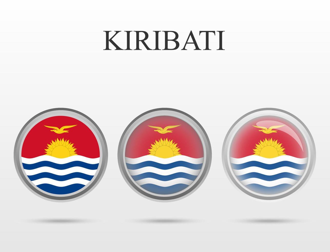 bandiera di kiribati a forma di cerchio vettore