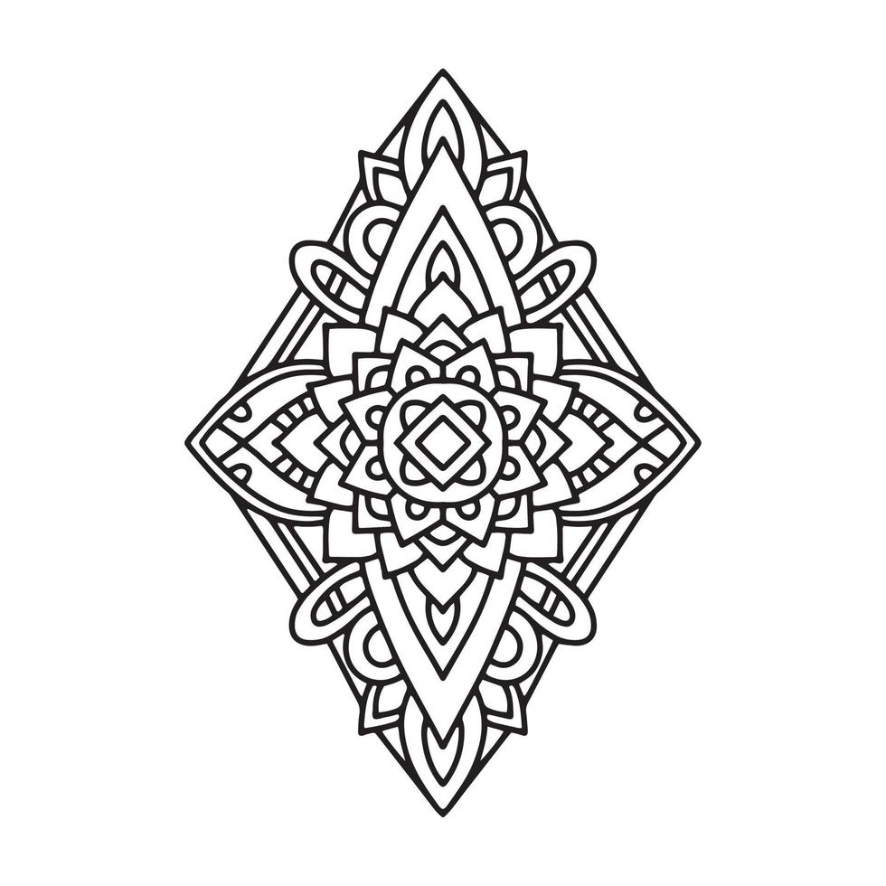 icona mandala tribale, stile contorno vettore