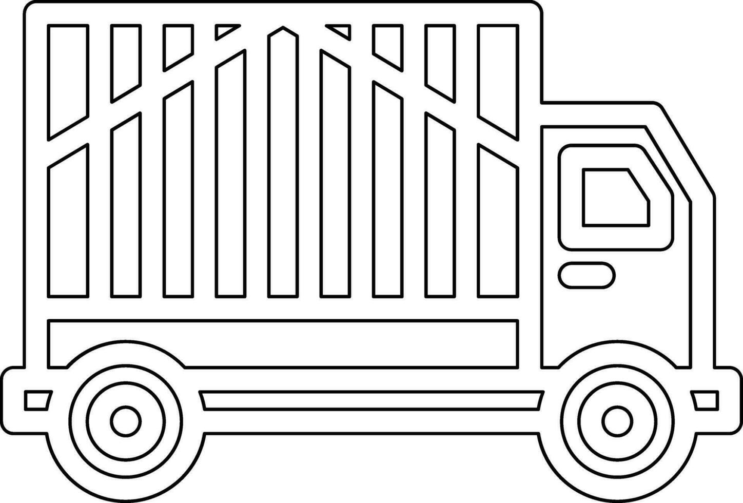 carico camion vettore icona