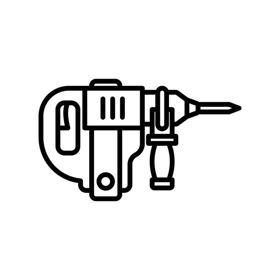 demolizione martello icona. schema icona vettore