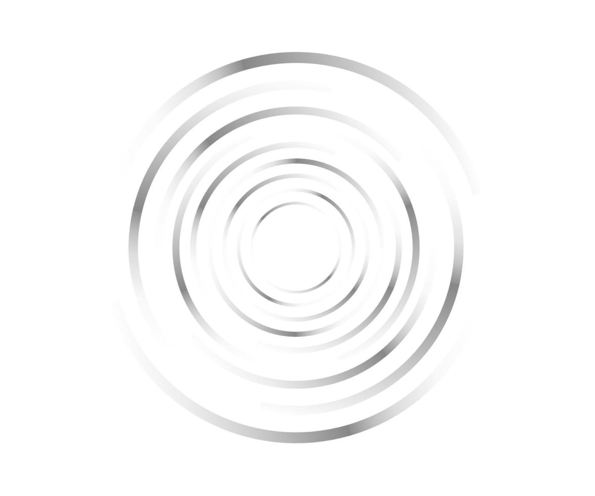 linee astratte in forma di cerchio. forma geometrica, spirale a strisce vettore