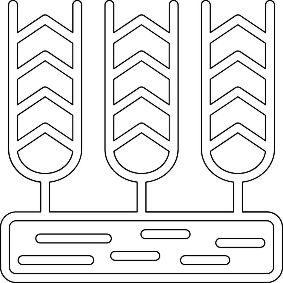Grano piantagione vettore icona