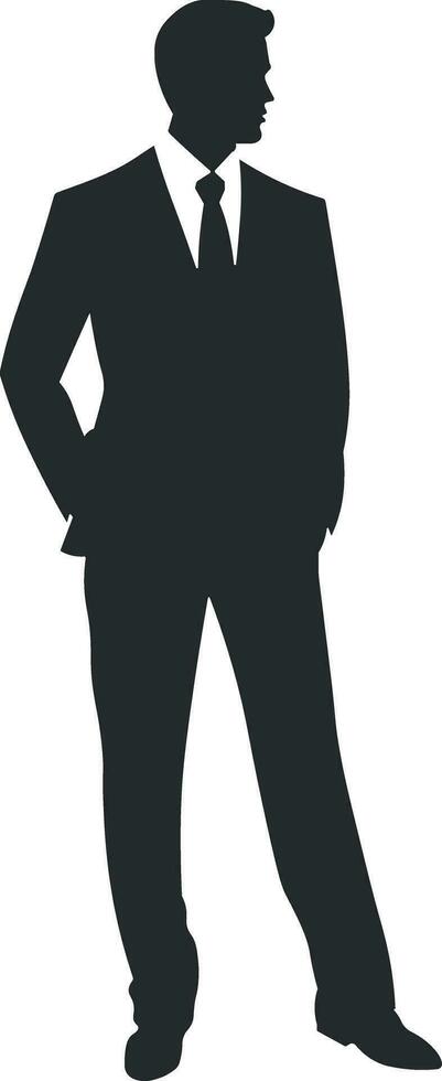 nero silhouette di un' uomo senza sfondo vettore