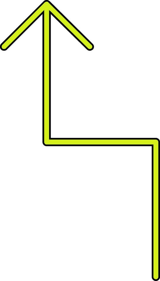 zigzag freccia vettore icona