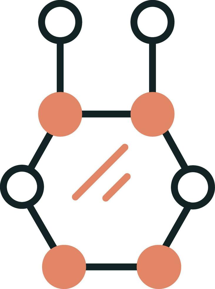 icona del vettore della molecola