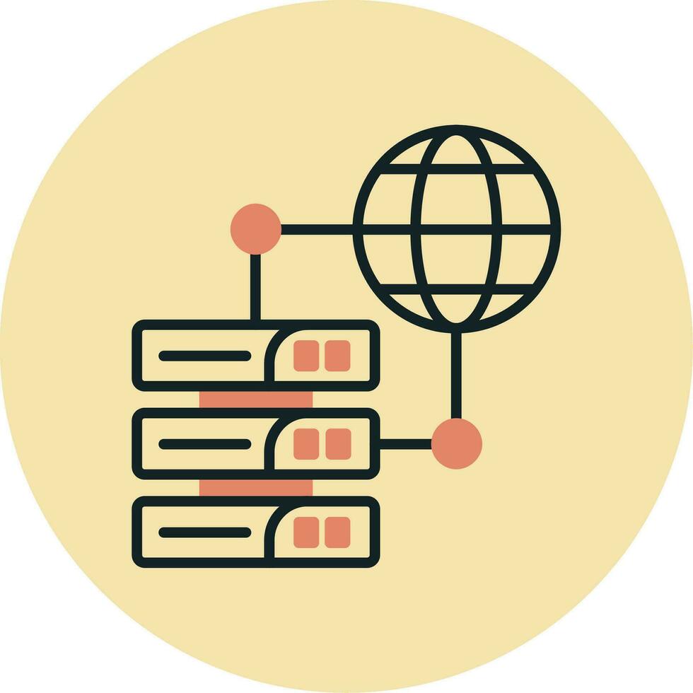 icona del vettore di web hosting