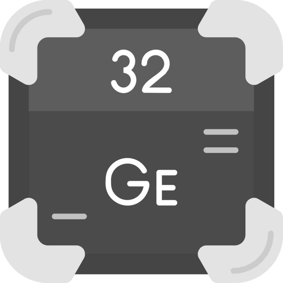 germanio grigio scala icona vettore