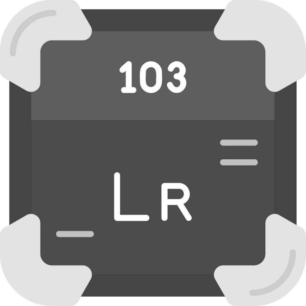 lawrencium grigio scala icona vettore