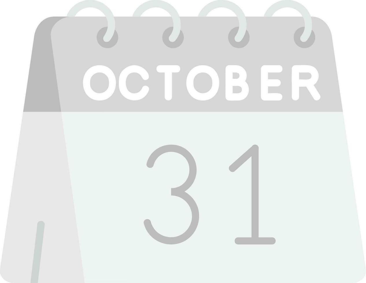 31st di ottobre grigio scala icona vettore