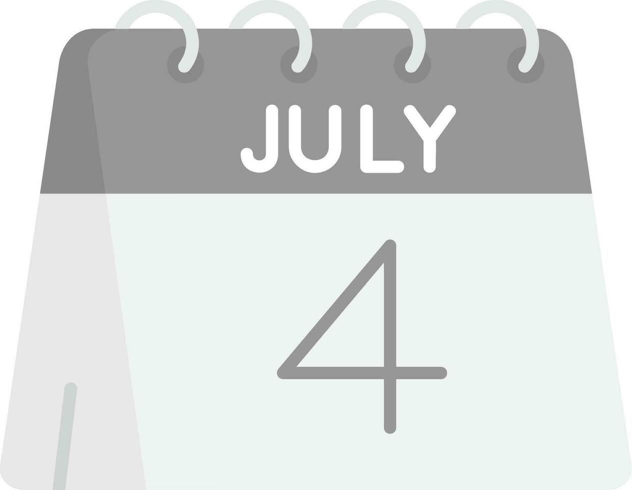 4 ° di luglio grigio scala icona vettore
