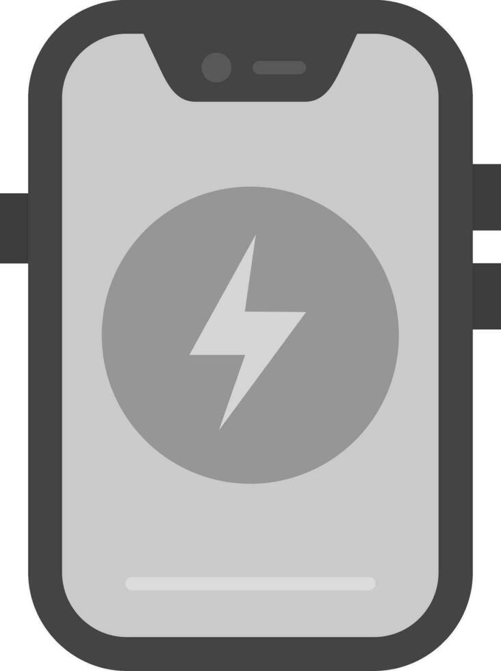 energia grigio scala icona vettore
