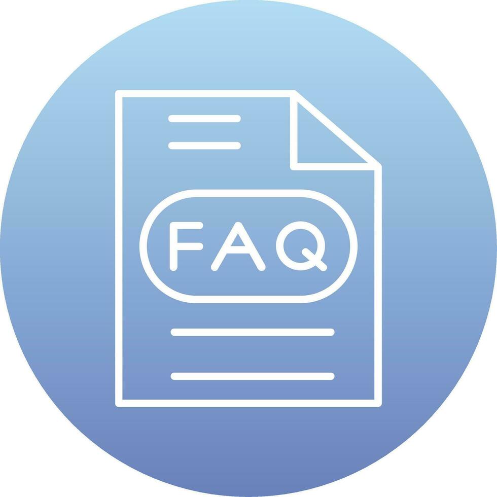 FAQ vettore icona