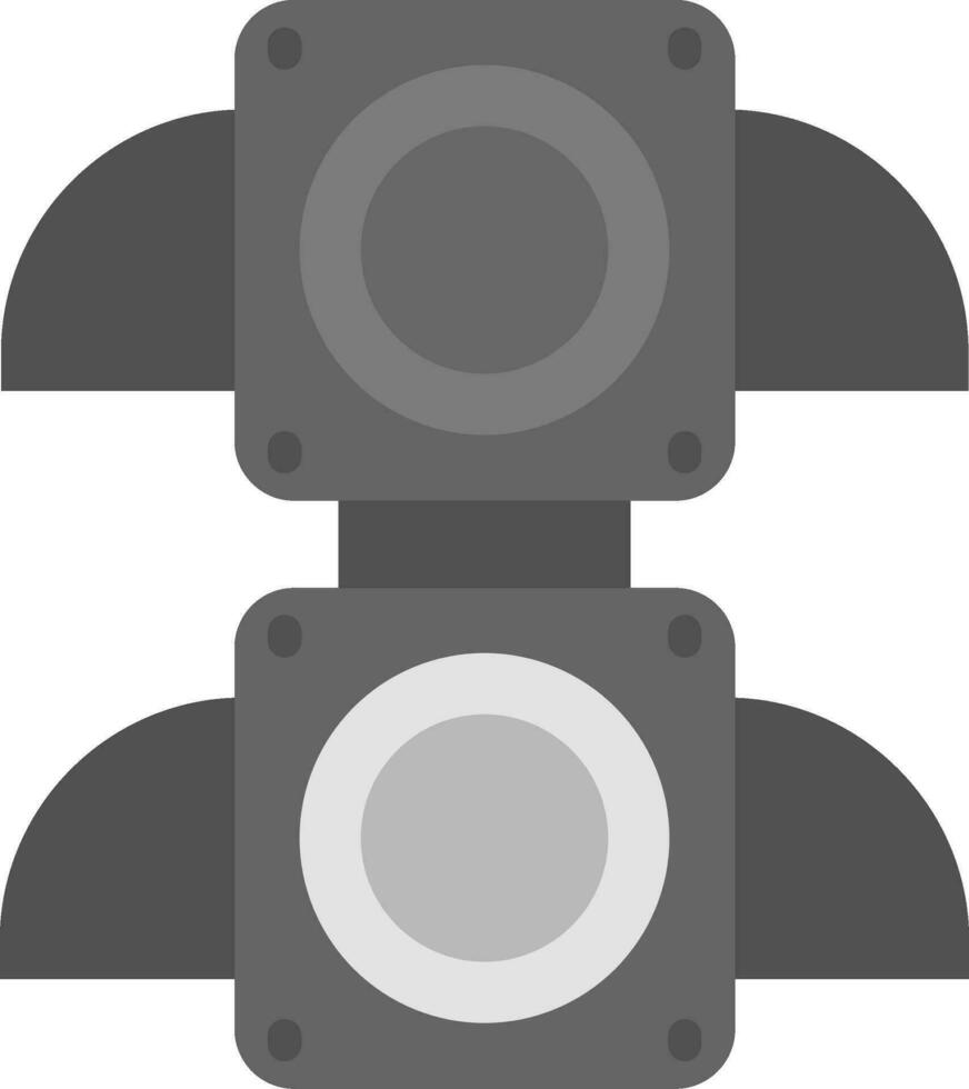 traffico leggero grigio scala icona vettore