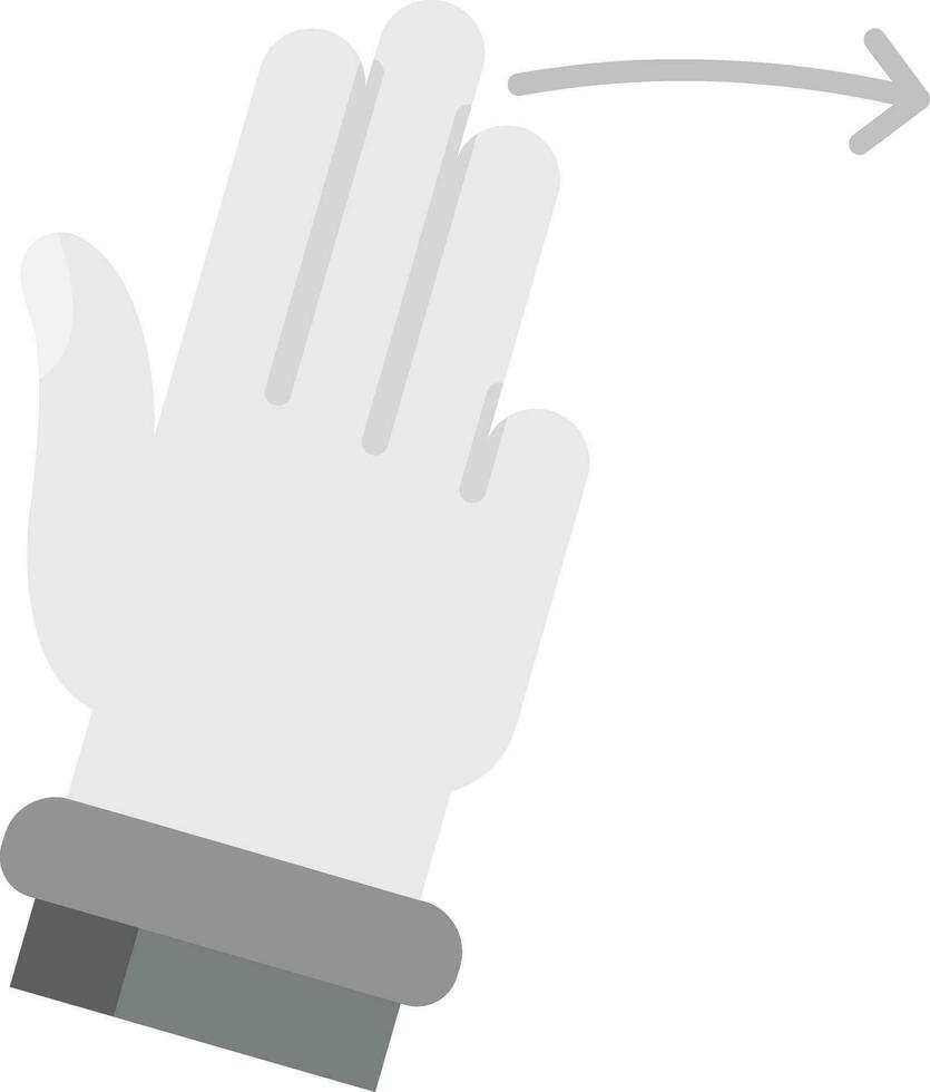 tre dita giusto grigio scala icona vettore