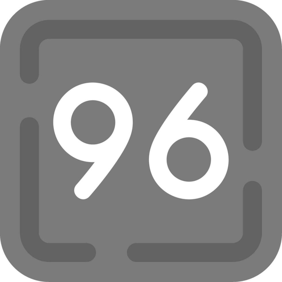 novanta sei grigio scala icona vettore