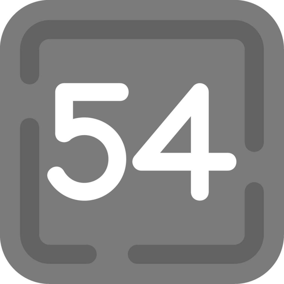 cinquanta quattro grigio scala icona vettore