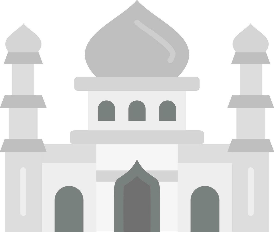 moschea grigio scala icona vettore