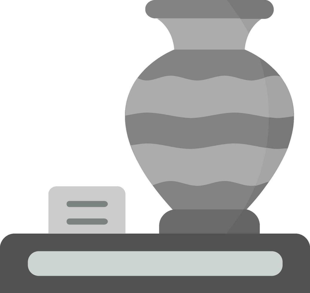 vaso grigio scala icona vettore