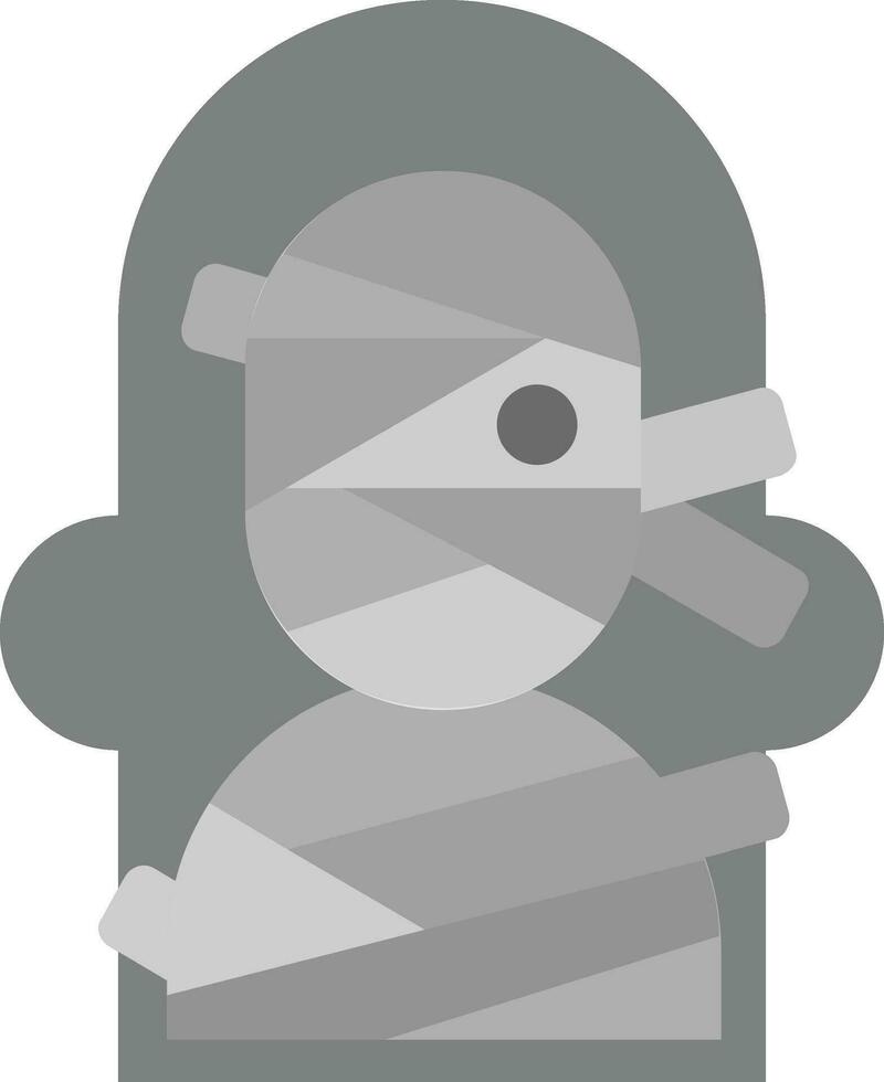 mummia grigio scala icona vettore
