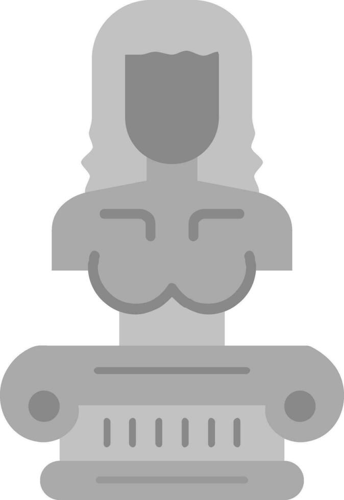 scultura grigio scala icona vettore