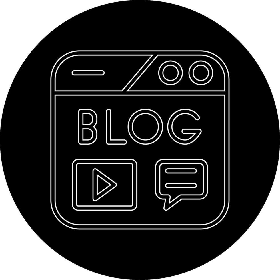 icona del vettore di blogging