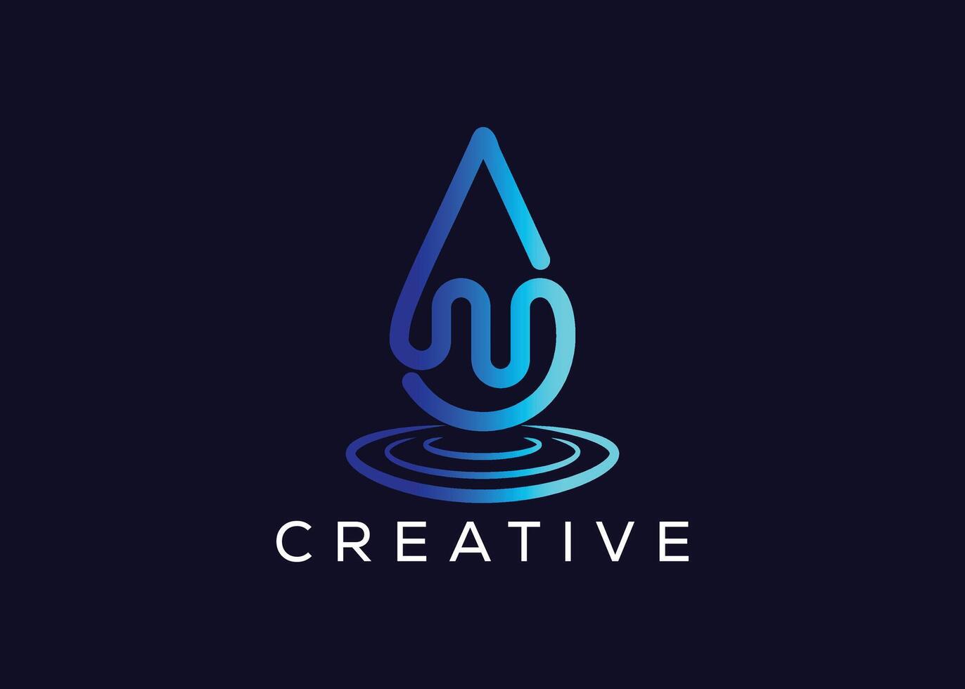 acqua far cadere logo design vettore modello