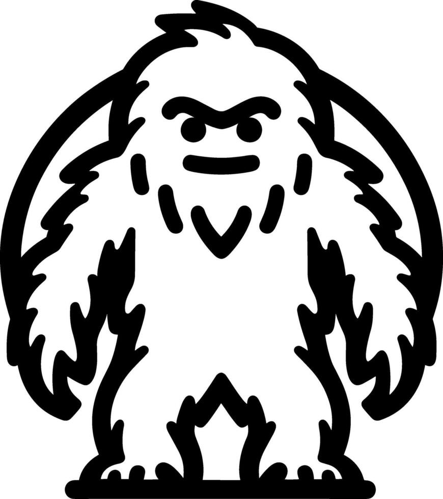 yeti sasquatch bigfoot vettore