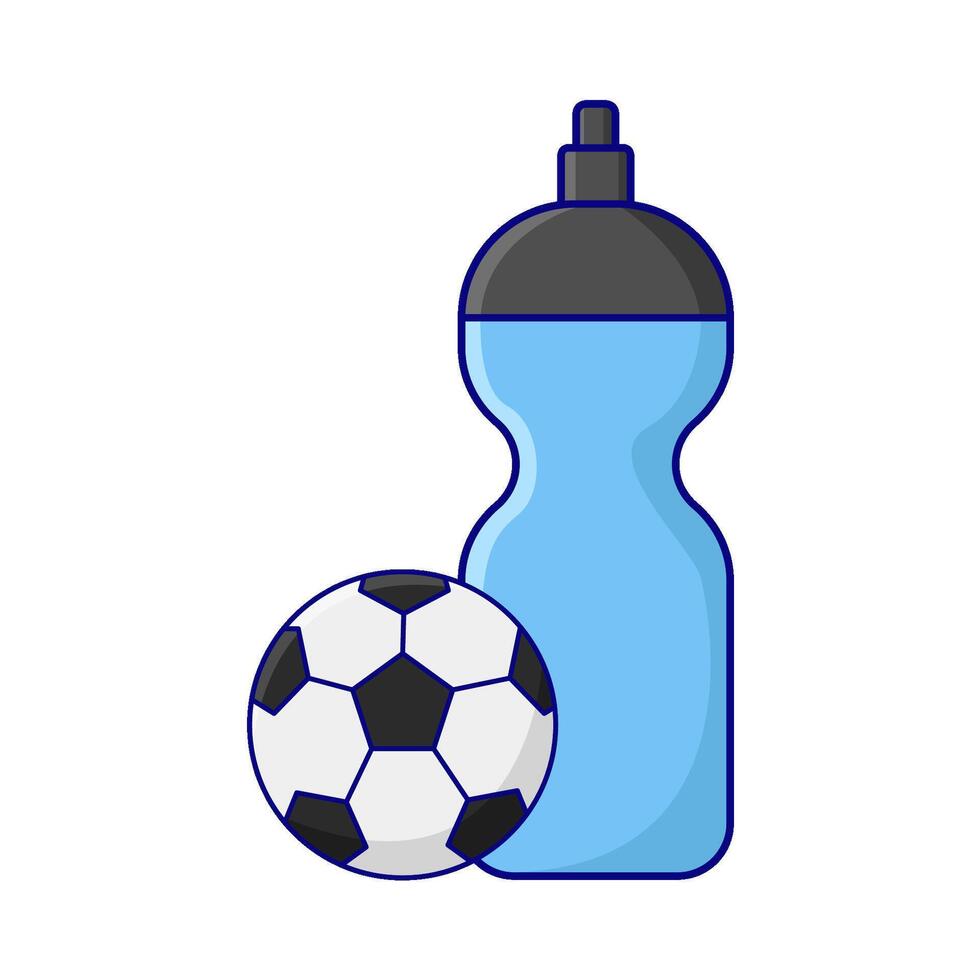 calcio palla con bicchiere illustrazione vettore
