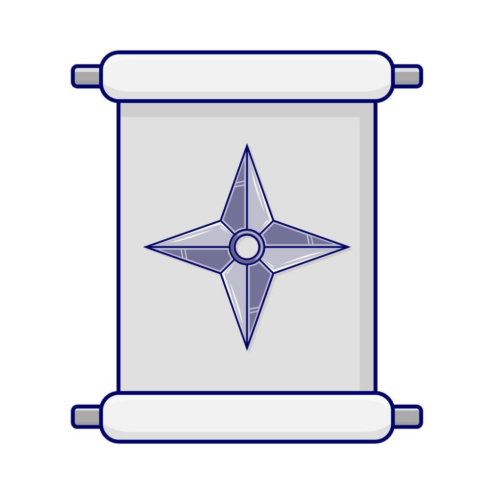 shuriken nel carta illustrazione vettore