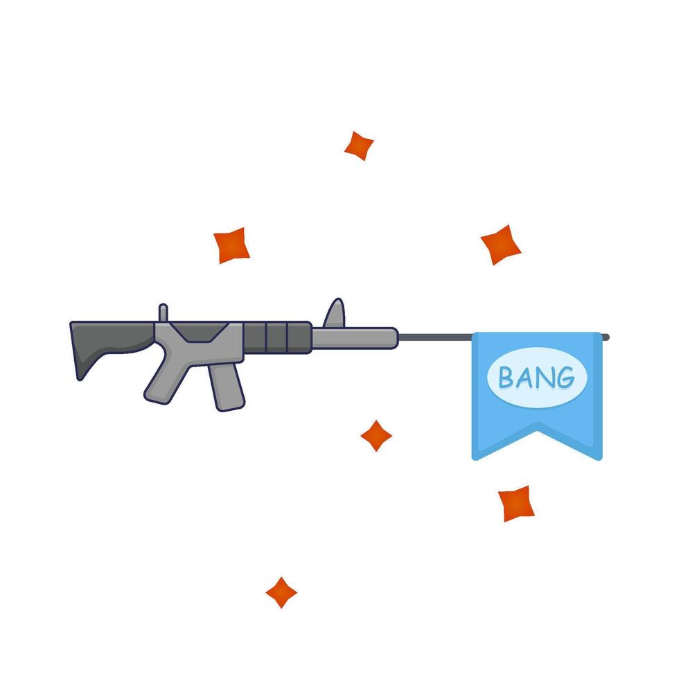 bandiera nel fucile da caccia illustrazione vettore